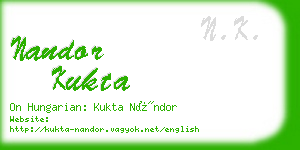 nandor kukta business card